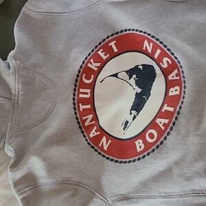 Nantucket boat basin heavy grey Sport tek hoodie, size L